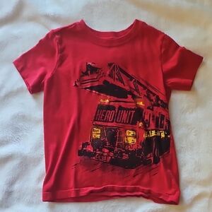 Carter's Red Fire Truck Short Sleeve Tee